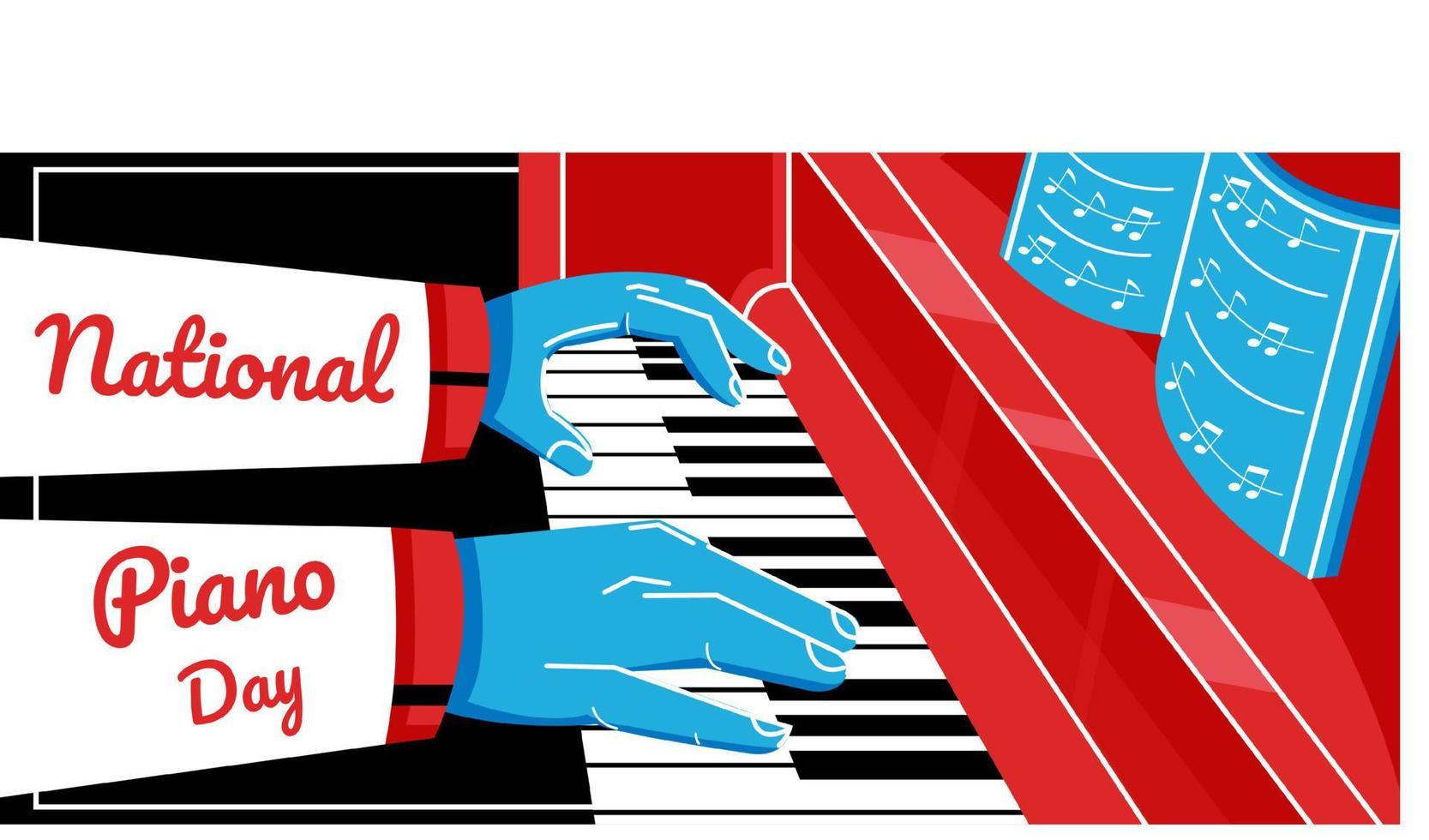 dia nacional del piano vector