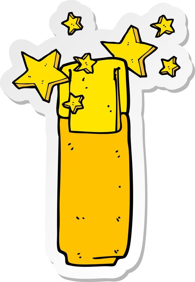 sticker of a cartoon marker pen vector