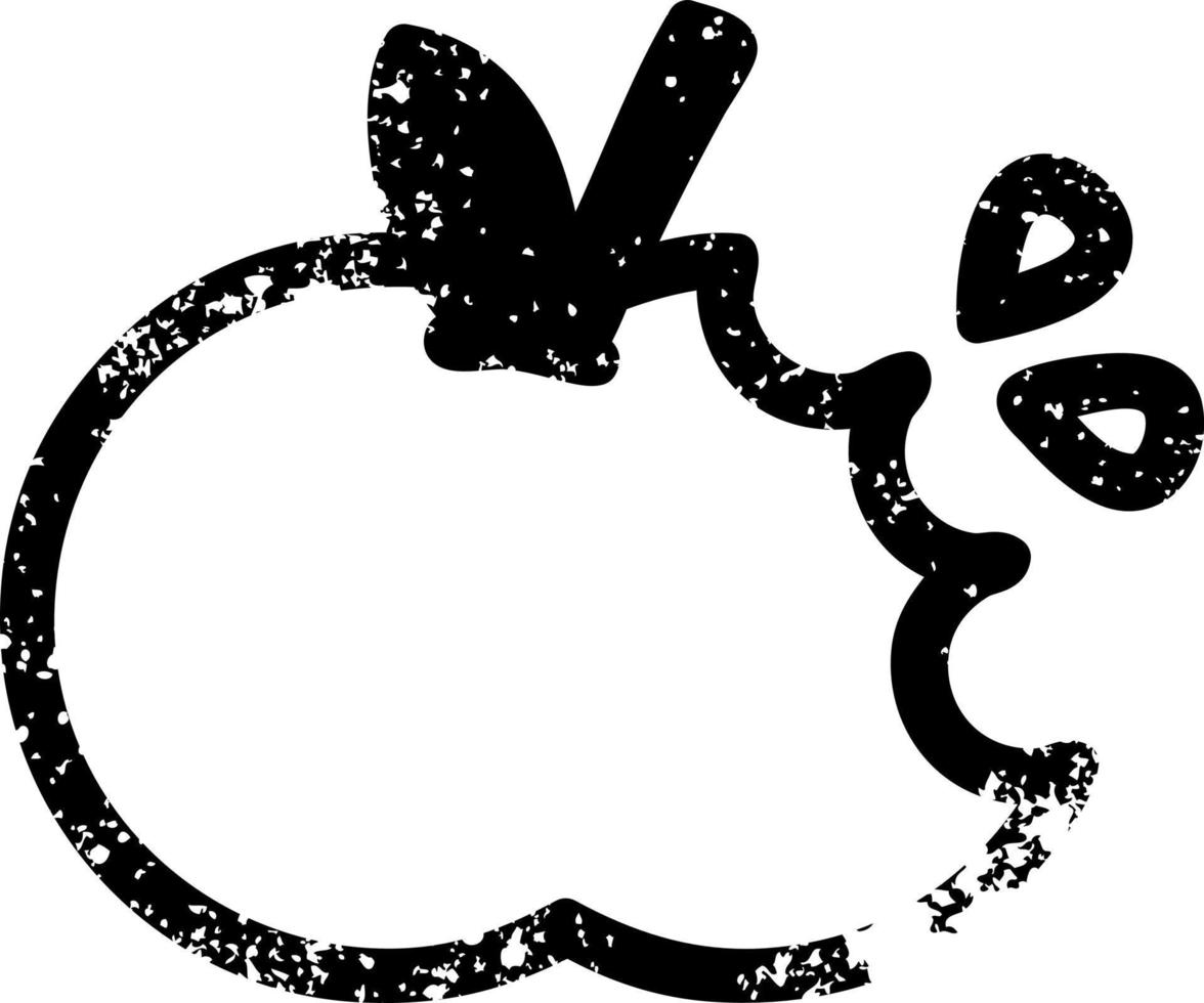 icono de manzana mordida vector