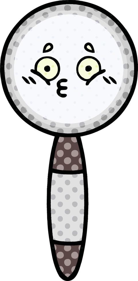 comic book style cartoon magnifying glass vector
