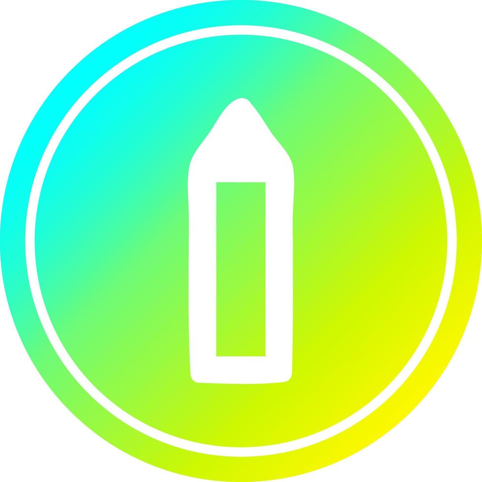 simple pencil circular in cold gradient spectrum vector