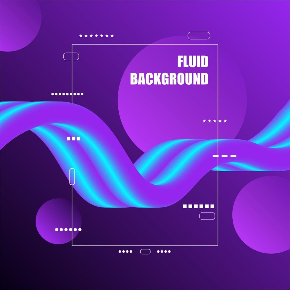 Abstract 3d Background. Purple Gradient Fluid Shape Background. Vector illustration