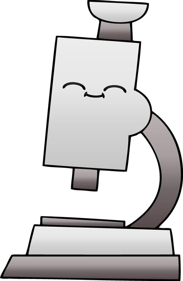 gradient shaded cartoon microscope vector