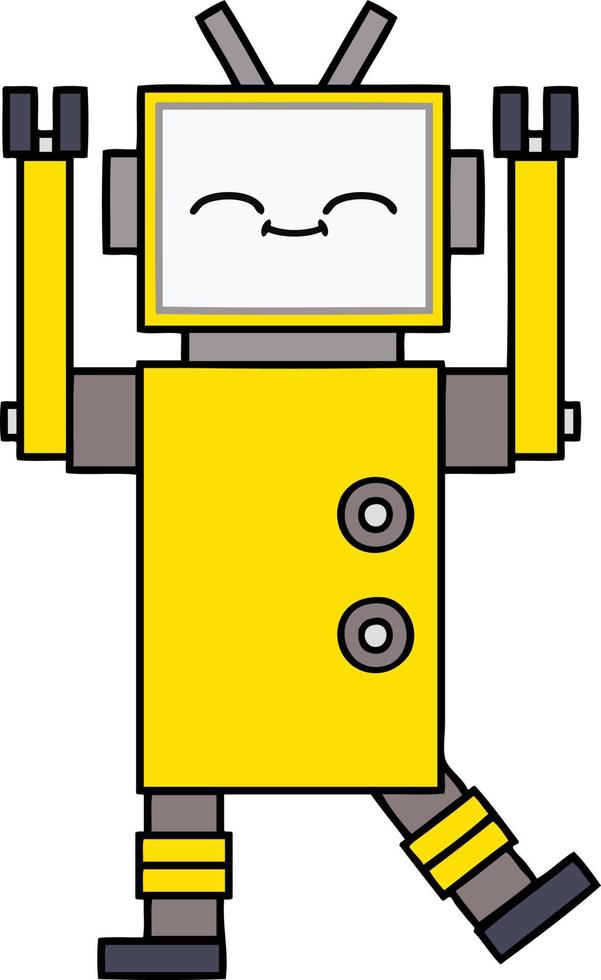cute cartoon robot vector
