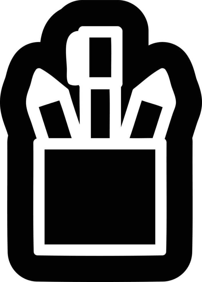 pencil pot icon vector