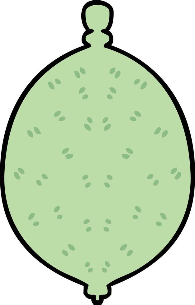 quirky hand drawn cartoon lemon vector