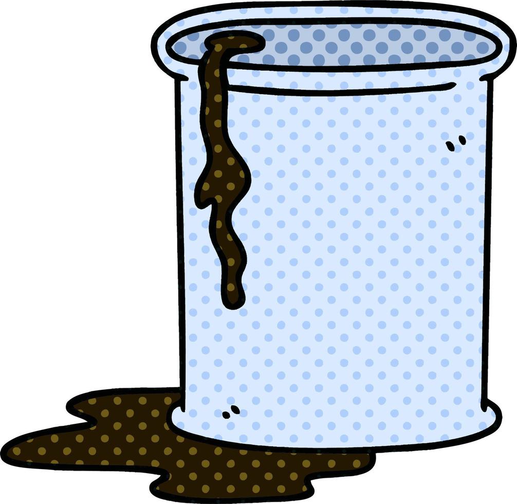 quirky comic book style cartoon barrel of oil vector