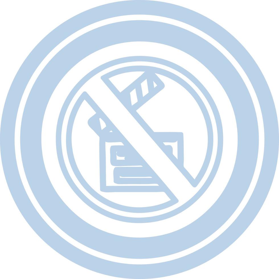 no filming circular icon vector