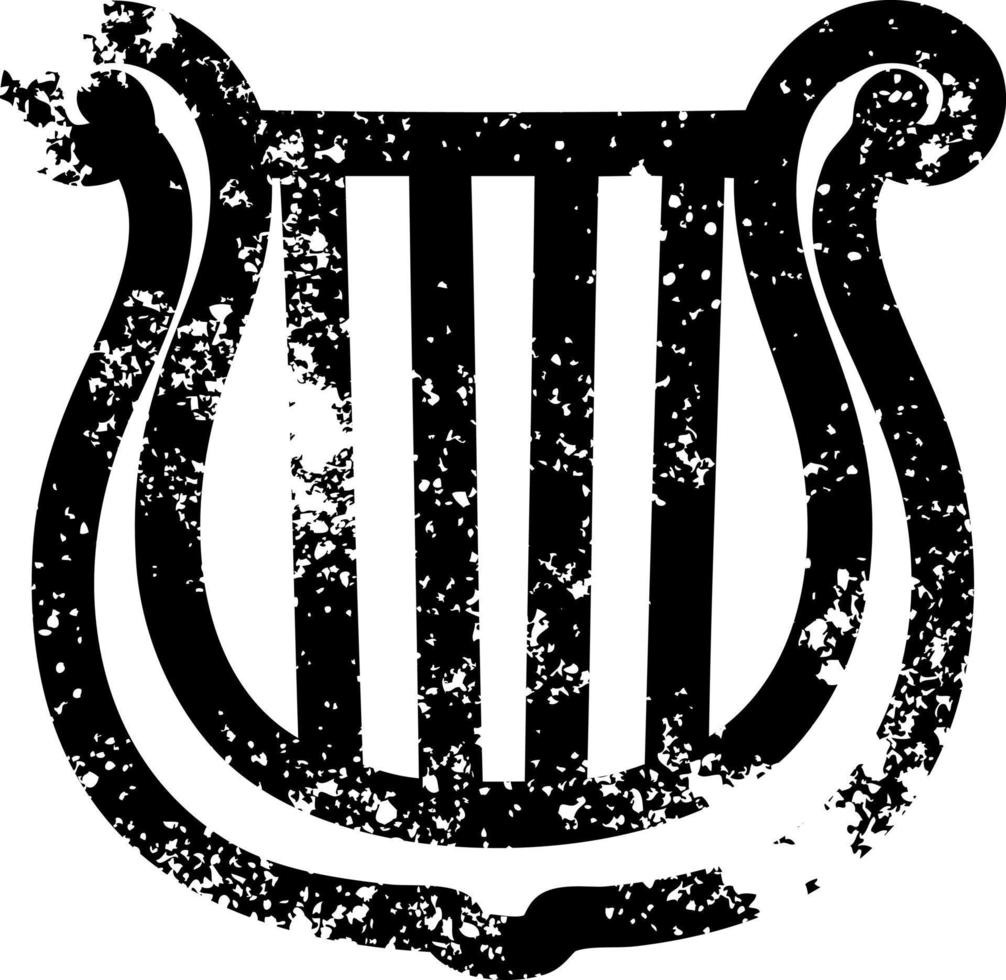 musical instrument harp icon vector