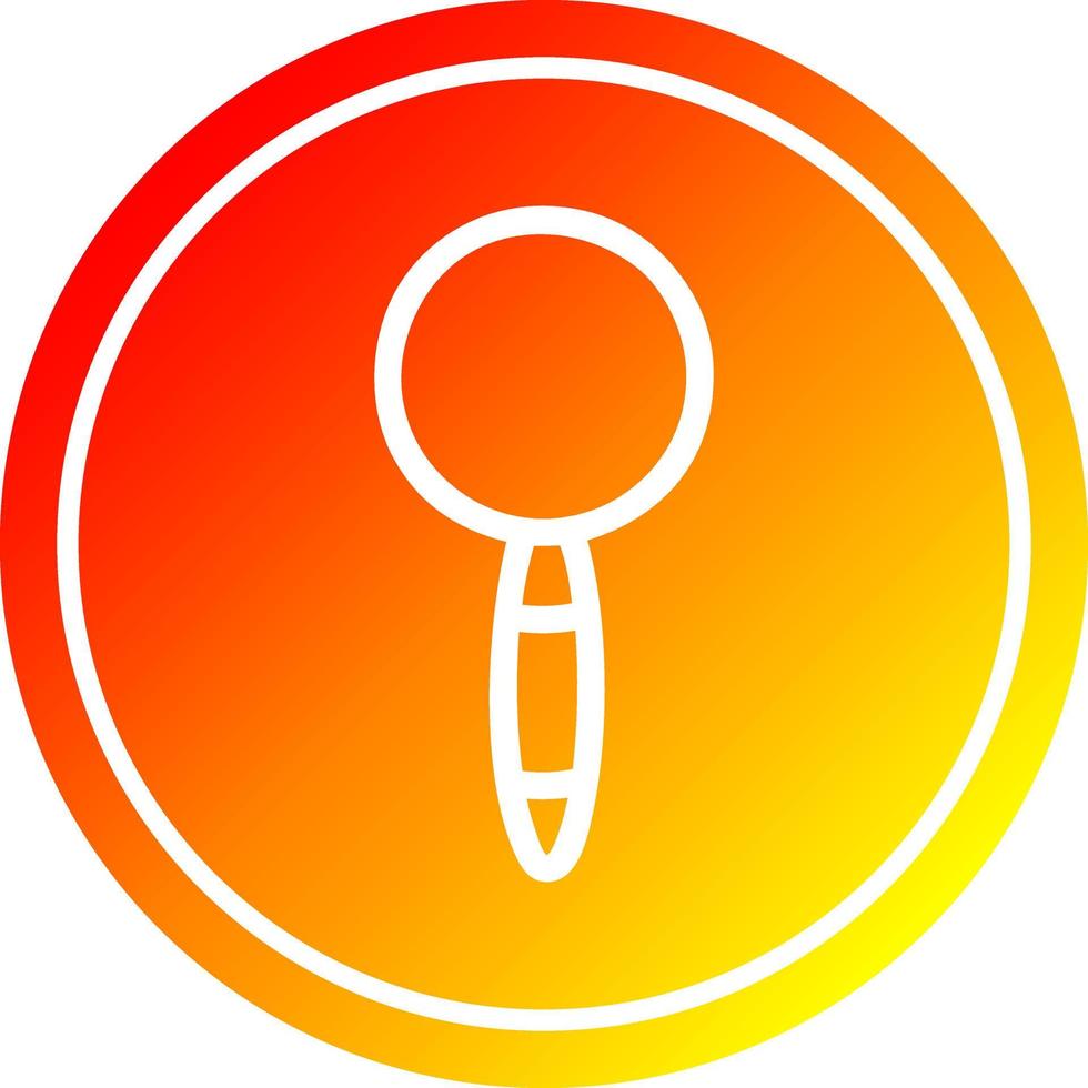 magnifying glass circular in hot gradient spectrum vector