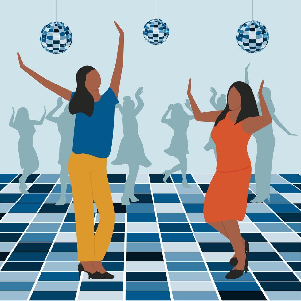 gente bailando en una discoteca. multitud de personas en la pista de baile. concepto. ilustración vectorial vector