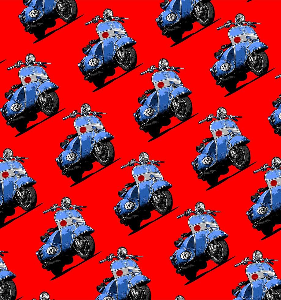 pattern classic scooter vector