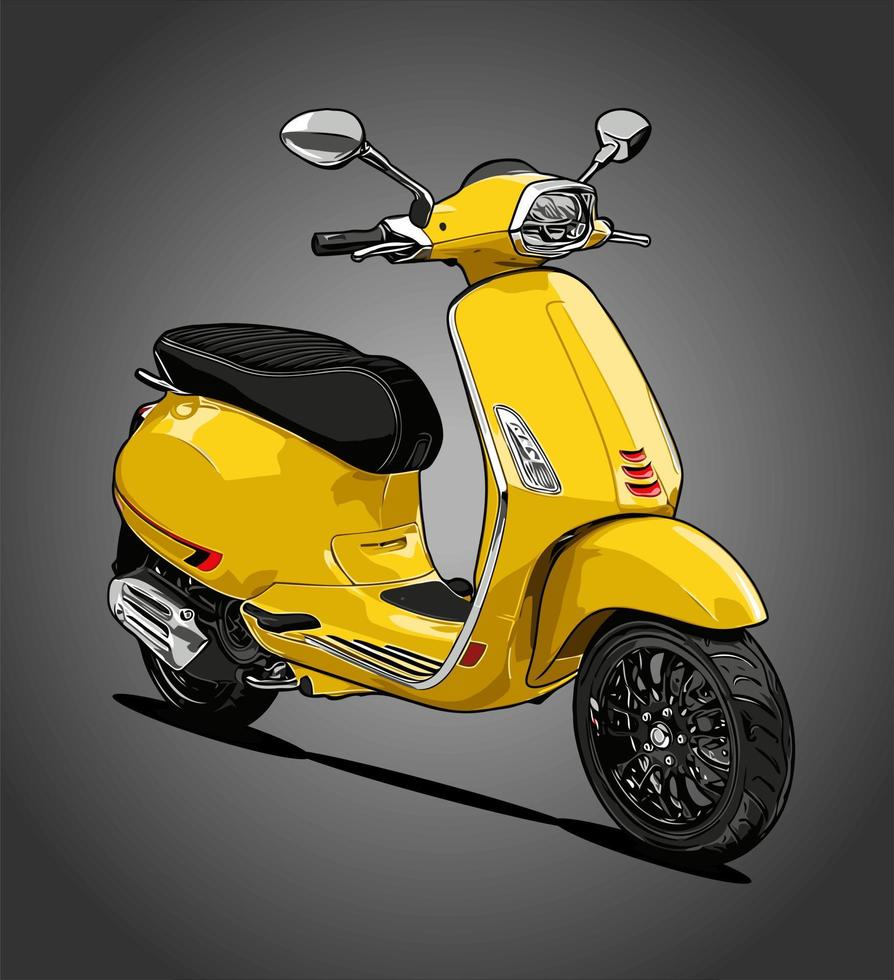 scooter automático moderno vector