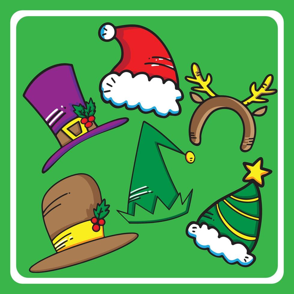 vector de paquete de sombrero de navidad para concepto de vacaciones