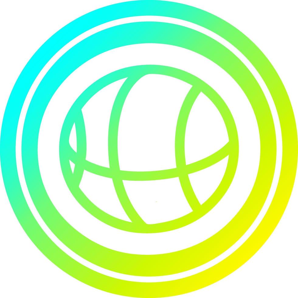 basketball sports in cold gradient spectrum vector