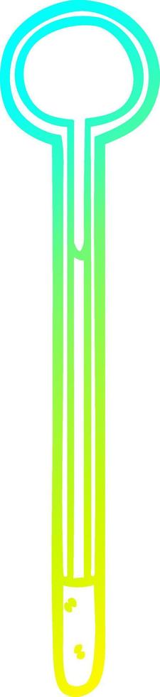 cold gradient line drawing thermometer vector