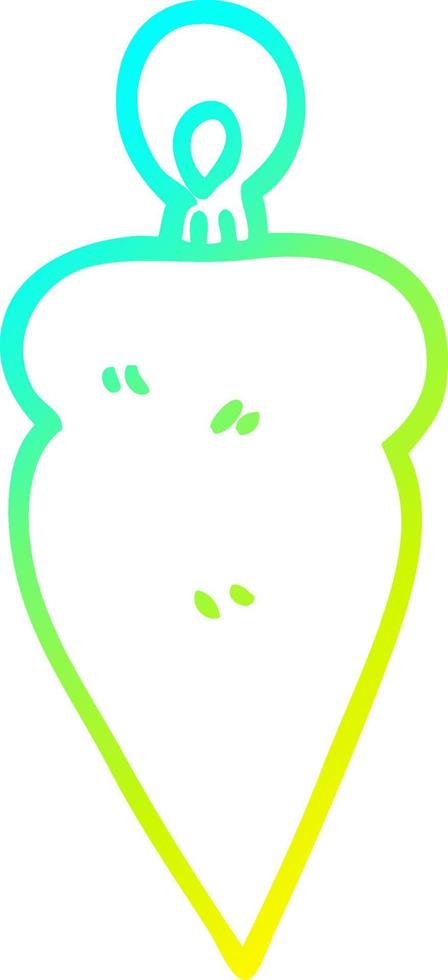 cold gradient line drawing cartoon tree decoration vector