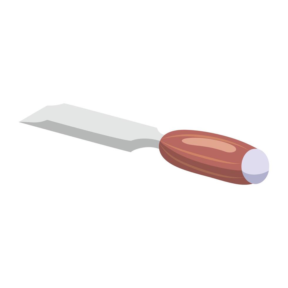design with vector illustration of a chisel with a strong wooden handle, designed with vector illustration