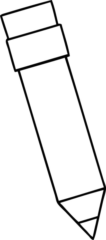 quirky line drawing cartoon pencil vector