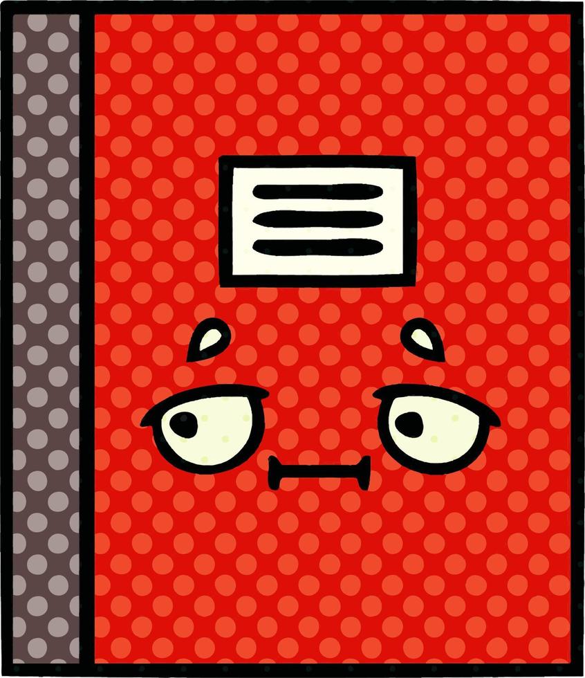 comic book style cartoon notebook vector
