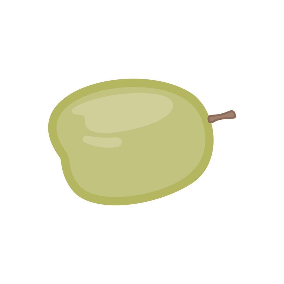 Pear. Vector illustration of a pear with a flat design