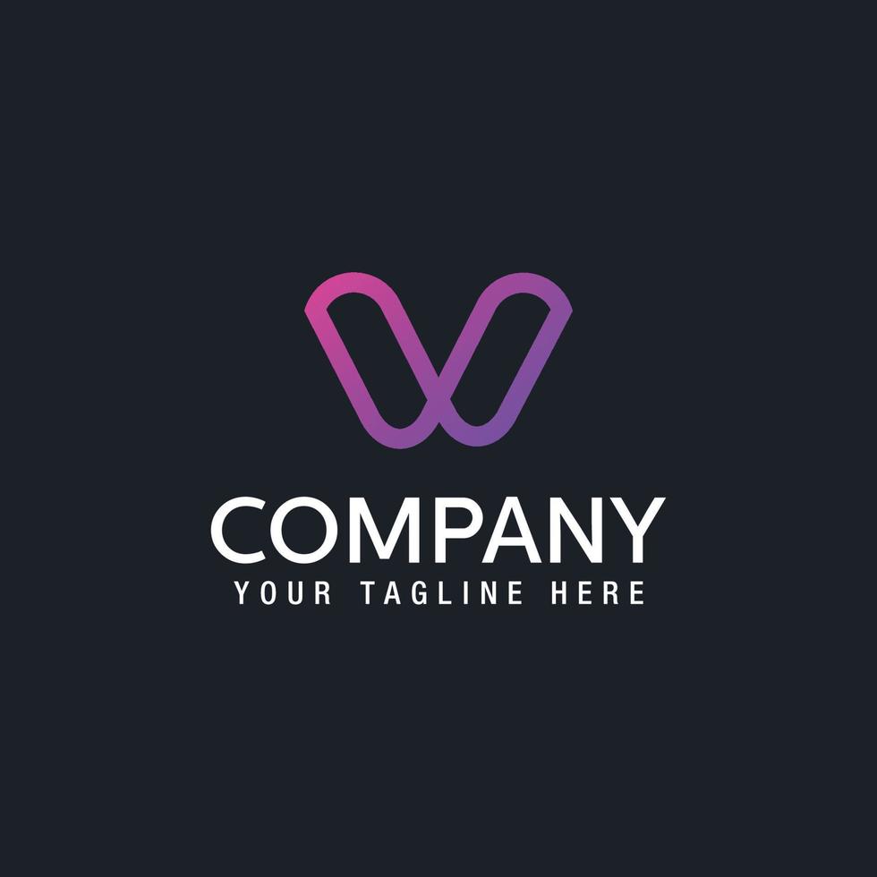 Vector graphic creative line alphabet symbol Letter V Vector illustration logo design template