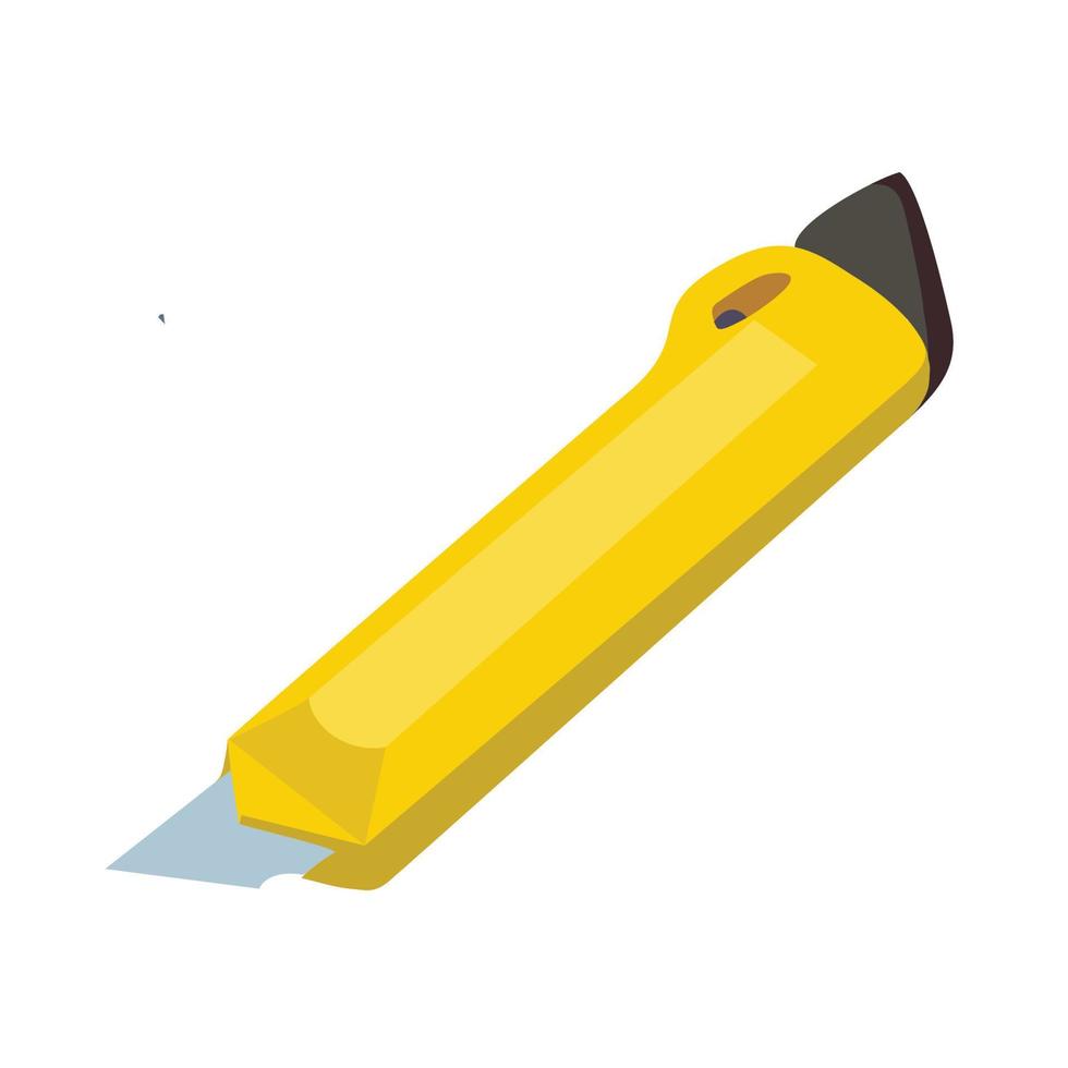 The cutter serves as a tool for cutting, peeling wires, paper vector illustrations