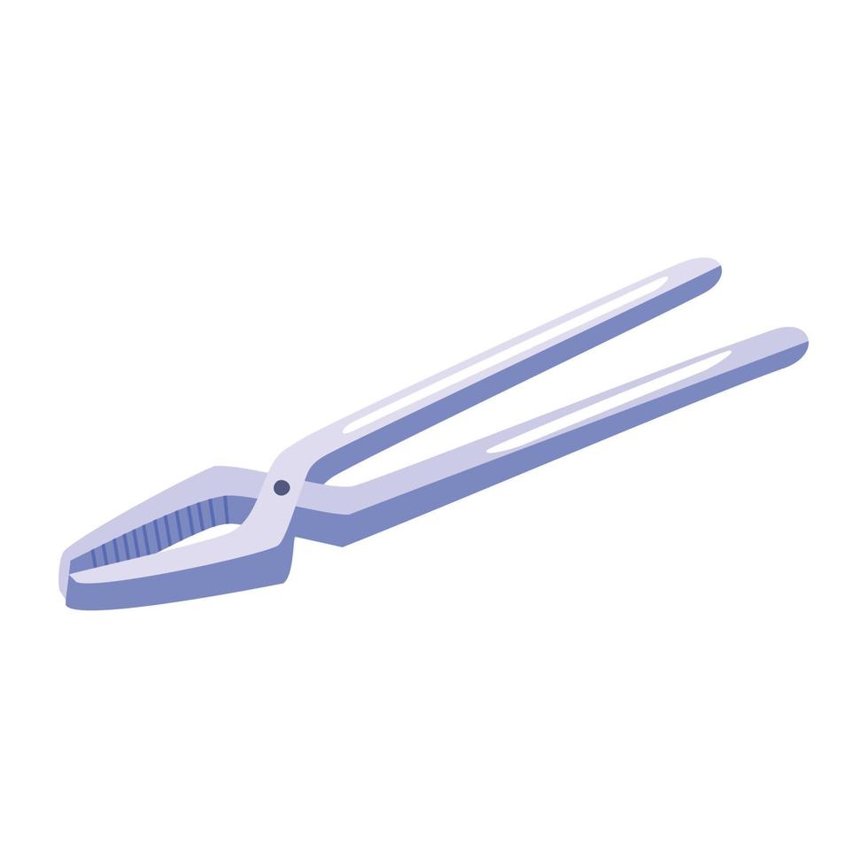 Stainless pliers and carpentry tools, with vector illustration