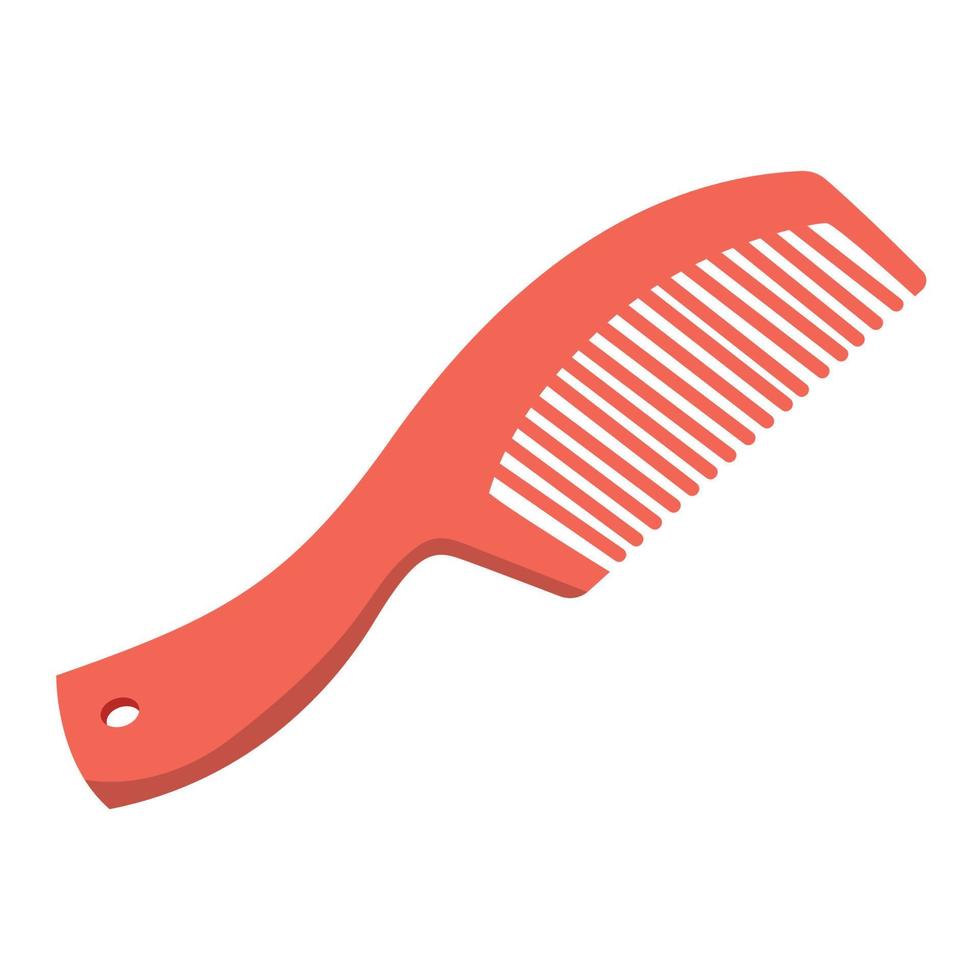 styling, straightening, cleaning, flat design illustration, red comb vector illustration