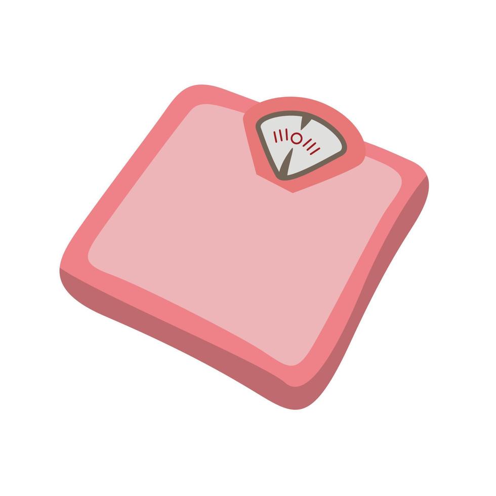 The soft pink body scale serves to determine your weight, flat design. vector