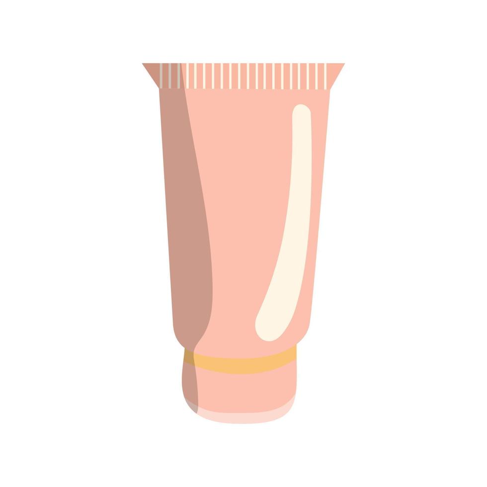 ilustración de diseño de un tubo de espuma facial con un embalaje de color rosa suave vector