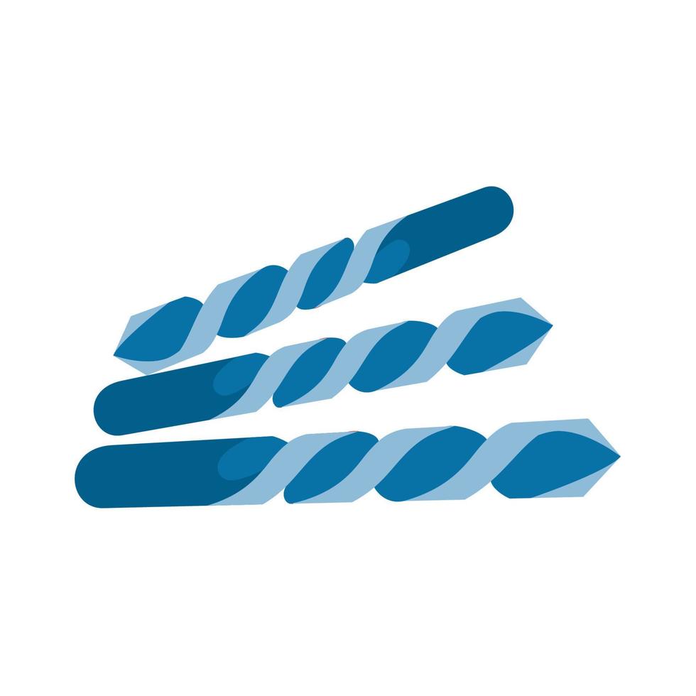A wood auger bit is used for drilling in various types of wood or other soft materials vector illustration