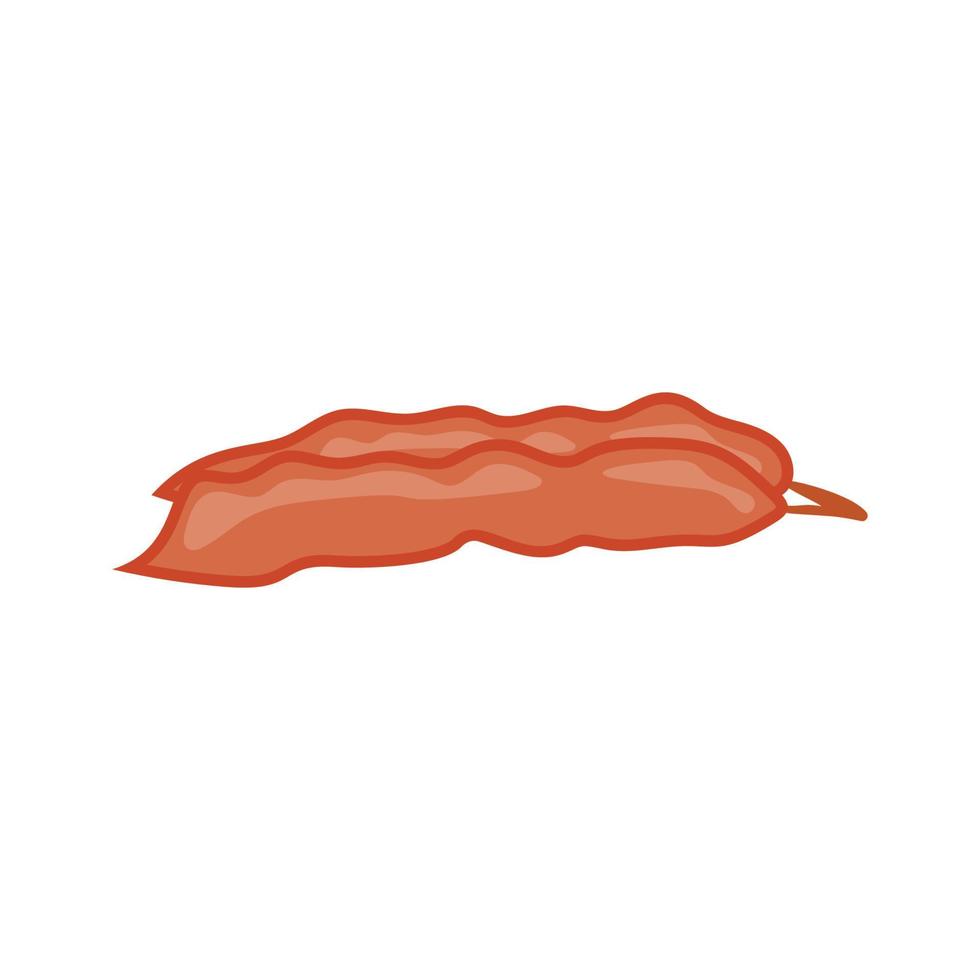 Isolated on a white background, a vector cartoon of a tamarind