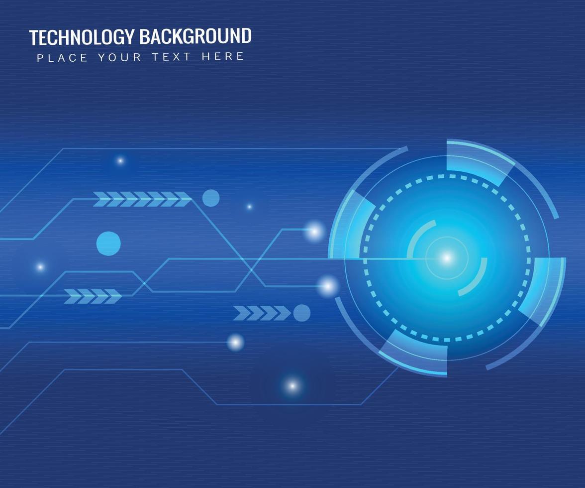 Futuristic digital business background technology circle technology user interface Vector