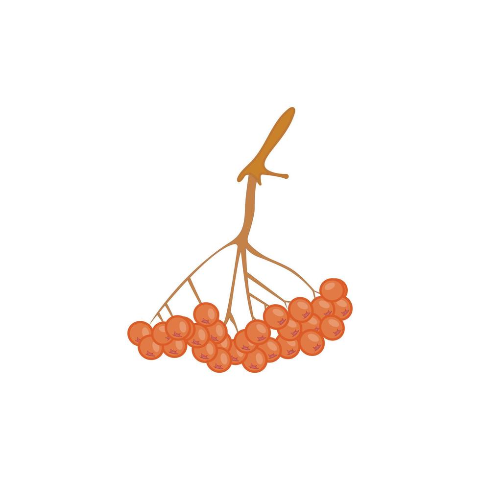 Flat vector illustration of a berry branch