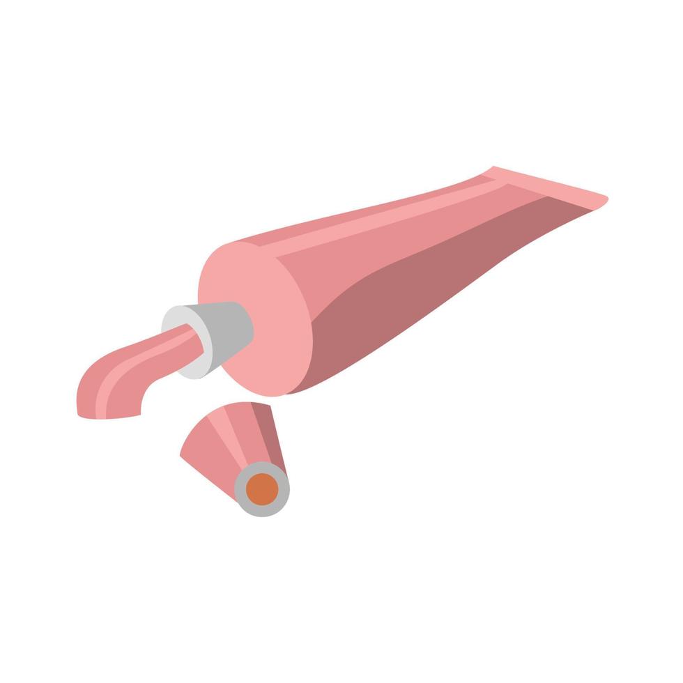 soft pink toothpaste, accompanied by an illustration design vector