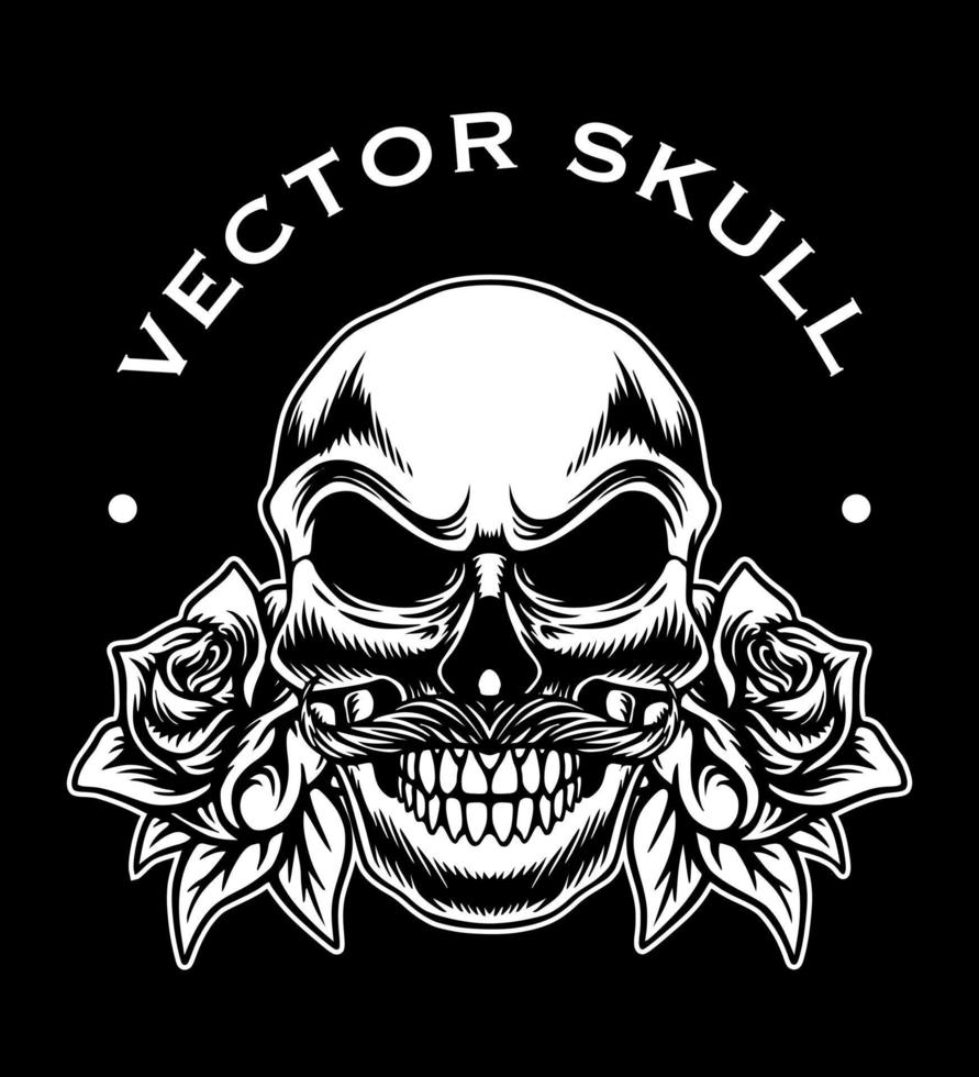 Vector skull logo icon design illustration