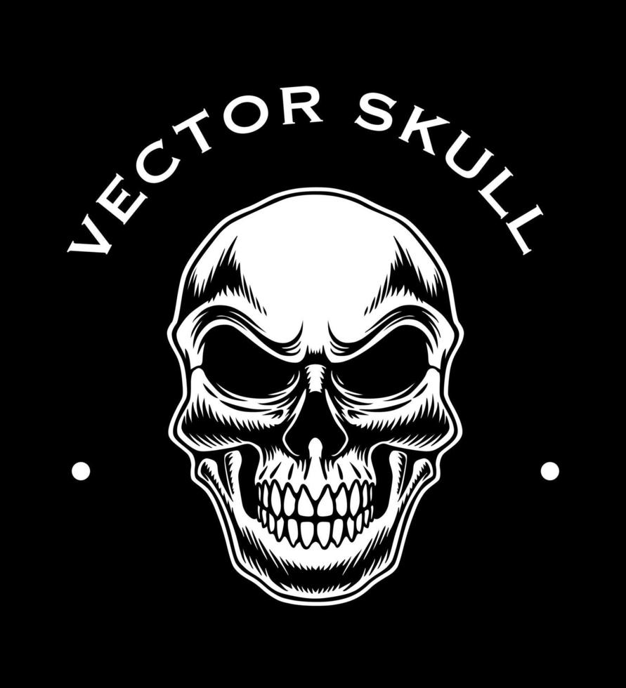 diseño de icono de logotipo de vector de cabeza de cráneo