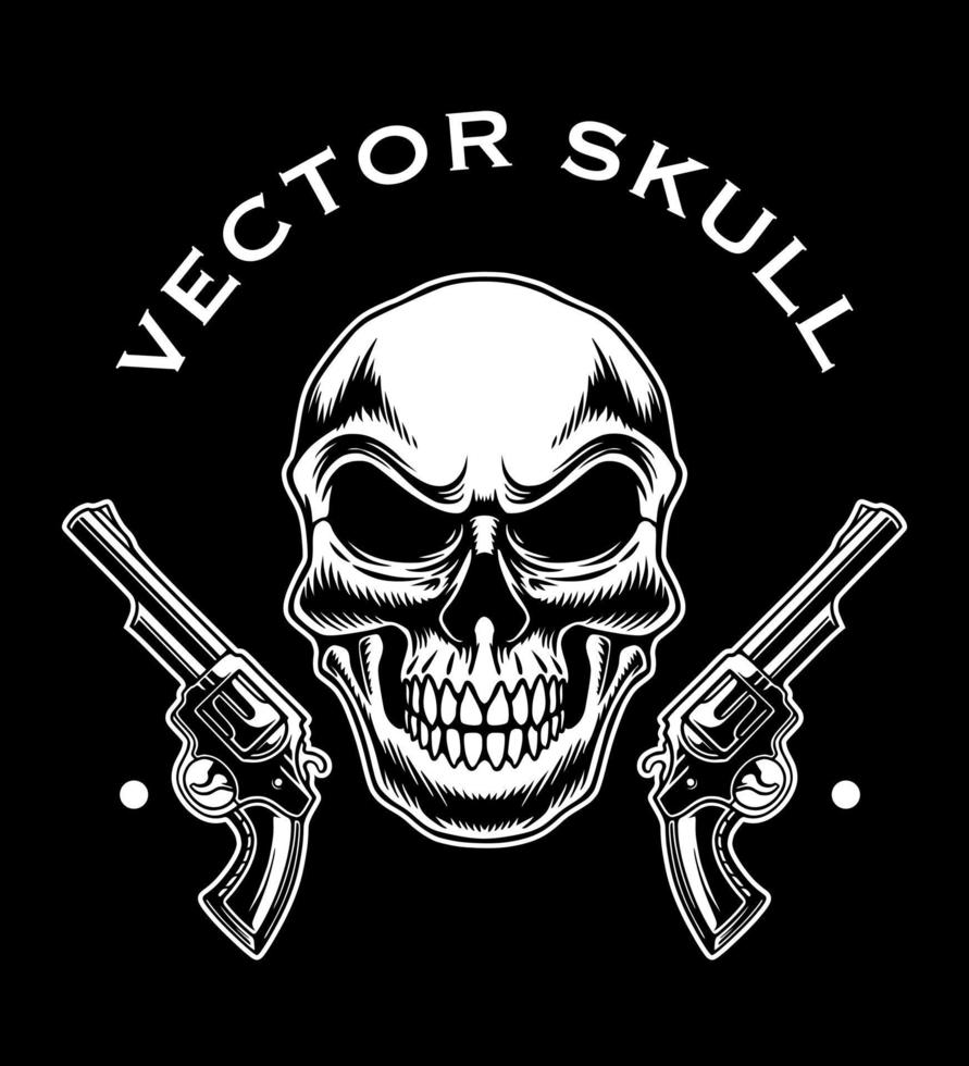 ilustración de diseño de icono de logotipo de cráneo vectorial vector