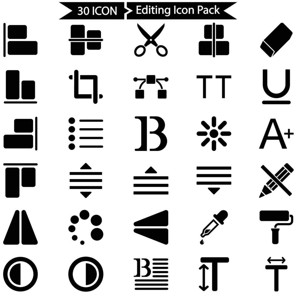 Editing Icon Pack vector