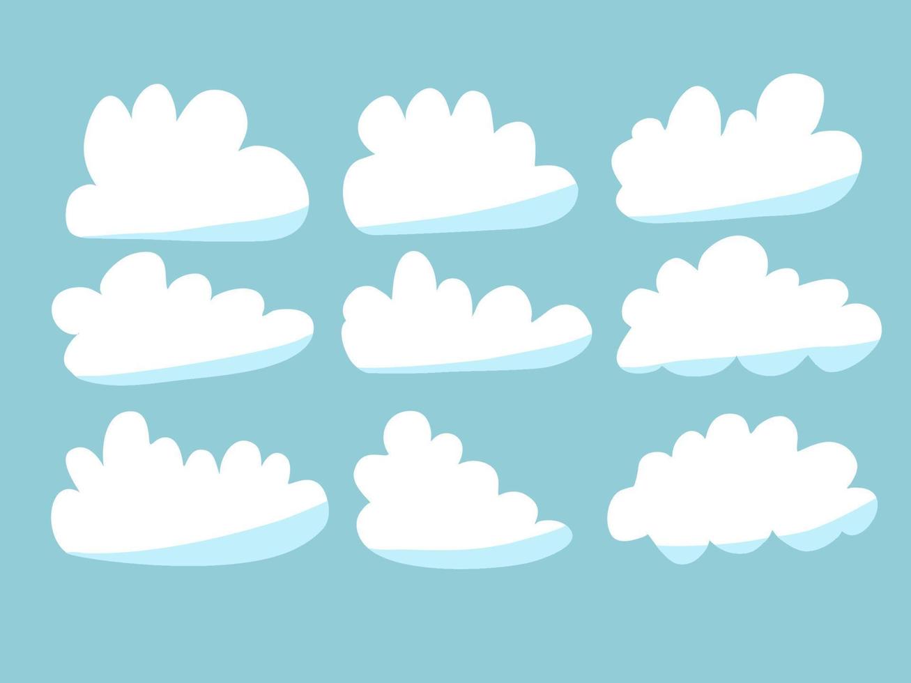 clouds cute collection vector