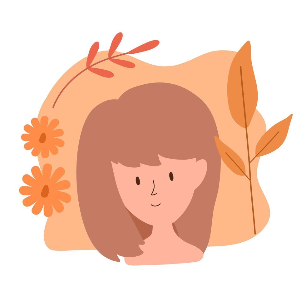 niña y naturaleza verano vector