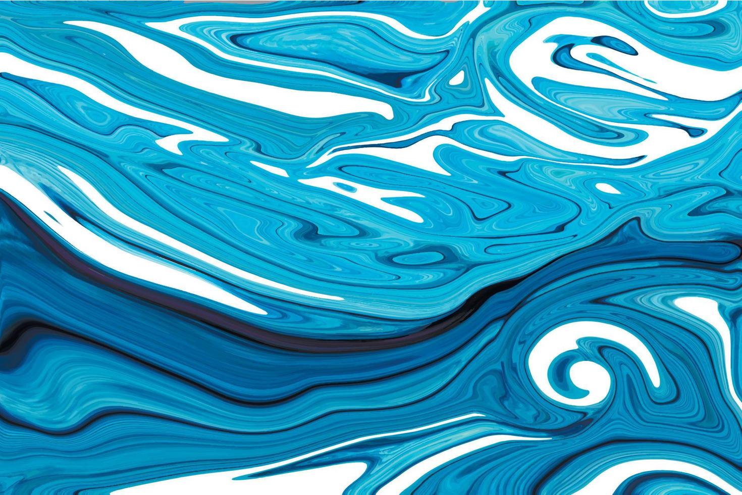 Liquid marble background blue  tones fluid art decorative pattern vector