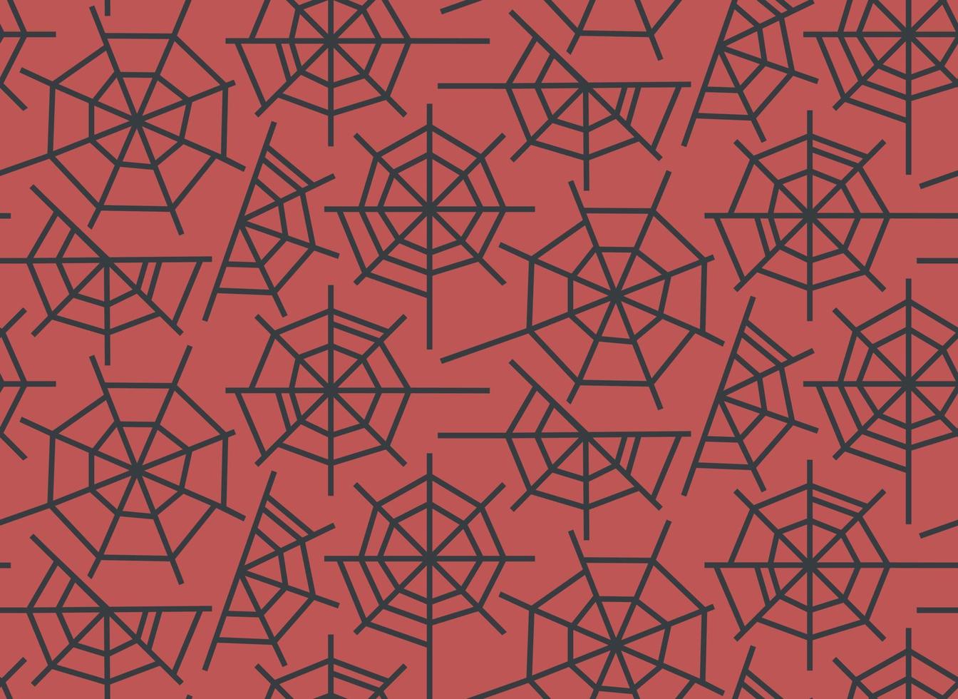 Seamless pattern with cobweb. Halloween texture in flat style. vector