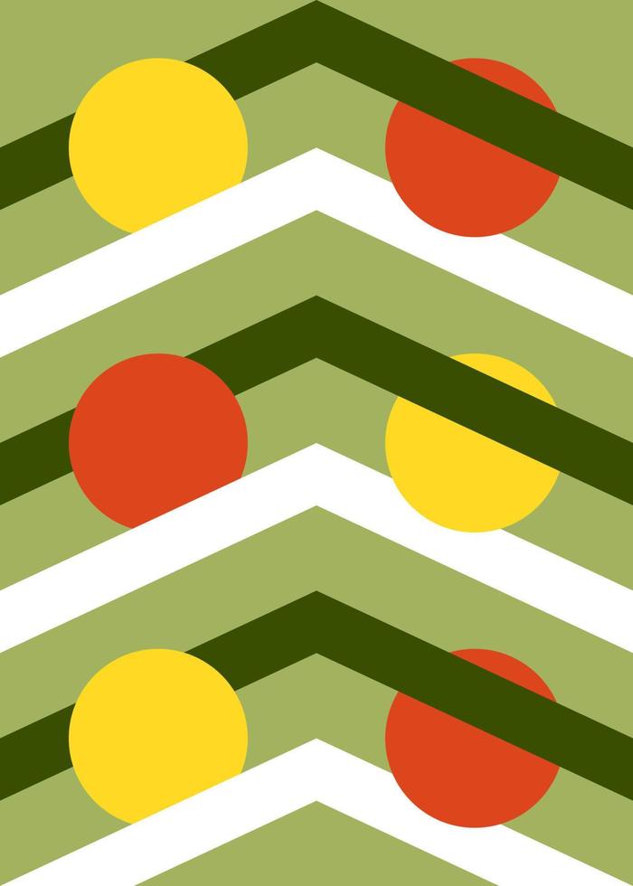 cartel con árbol de navidad abstracto. diseño de cartel en estilo plano. vector