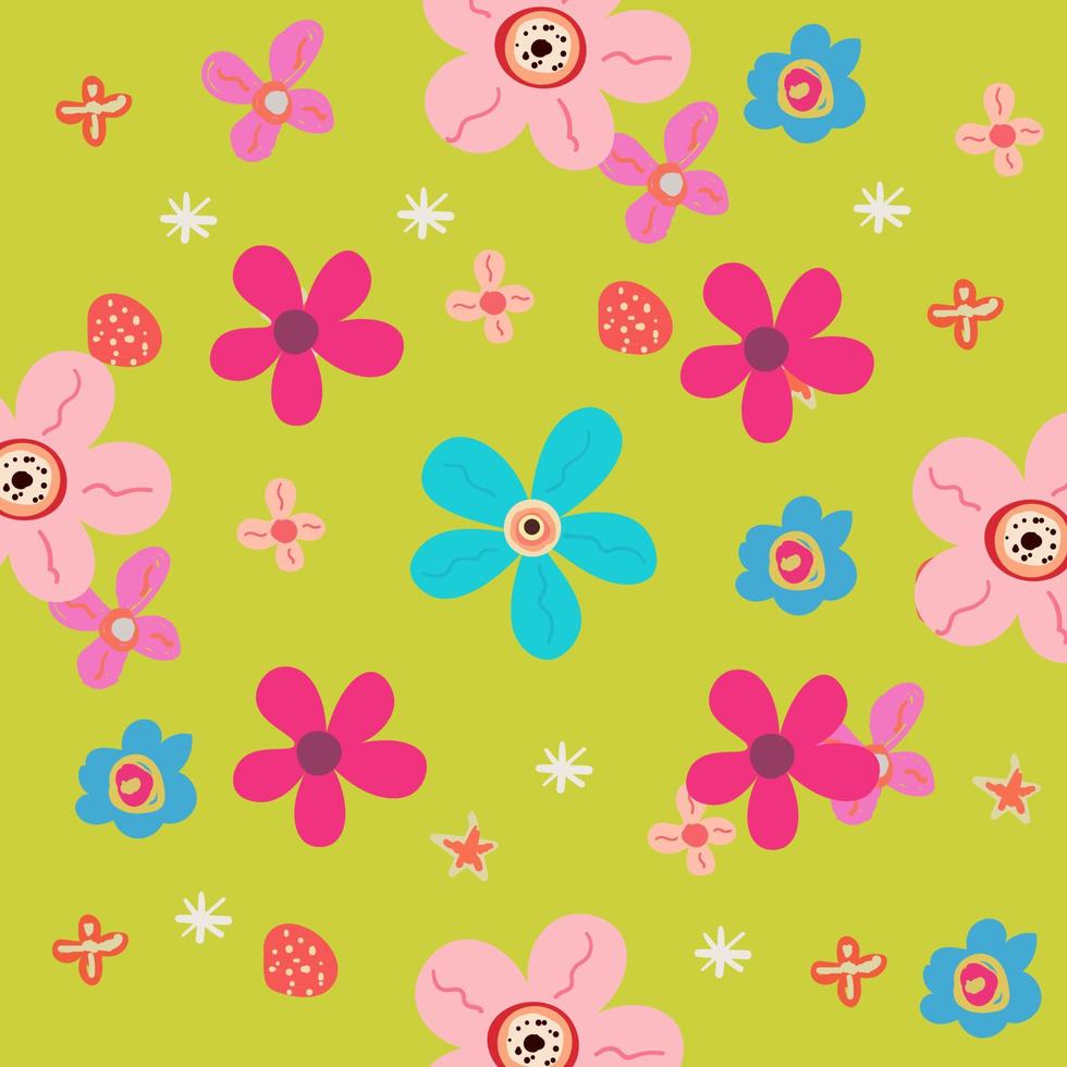 Colorful Flower Nature Pattern Background vector