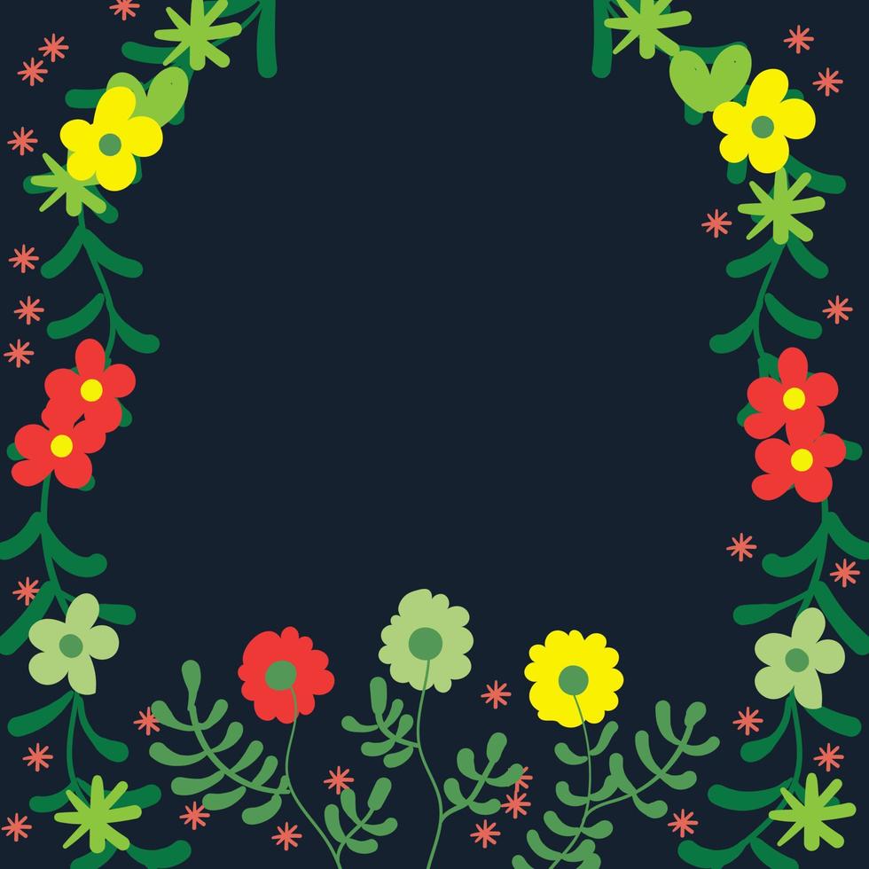 Beautiful Plant and Flower Nature Background vector