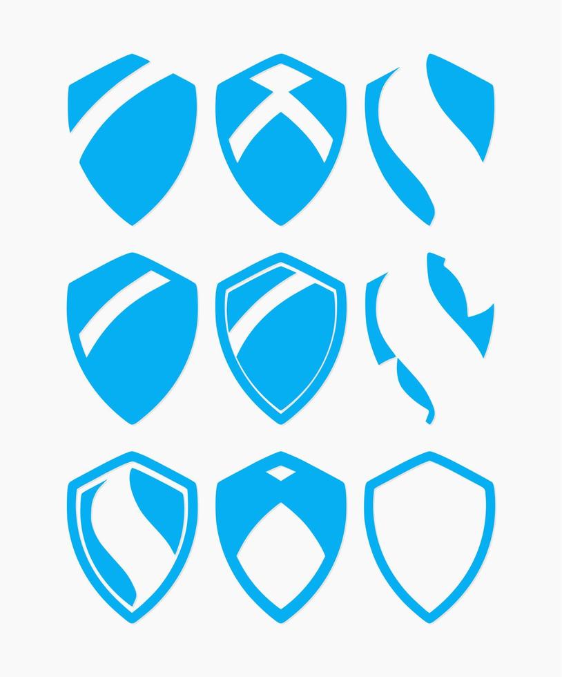 set of Shield symbols or badges vector