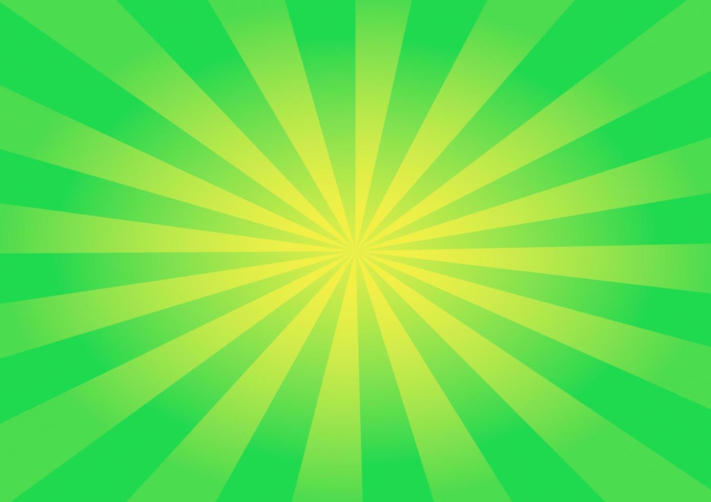 Abstract Green and Yellow Sunburst Light Pattern or Sun rays Background. Rays. Vector Illustration. photo