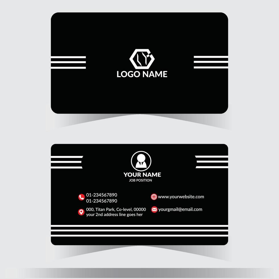 Corporate business card template, vector